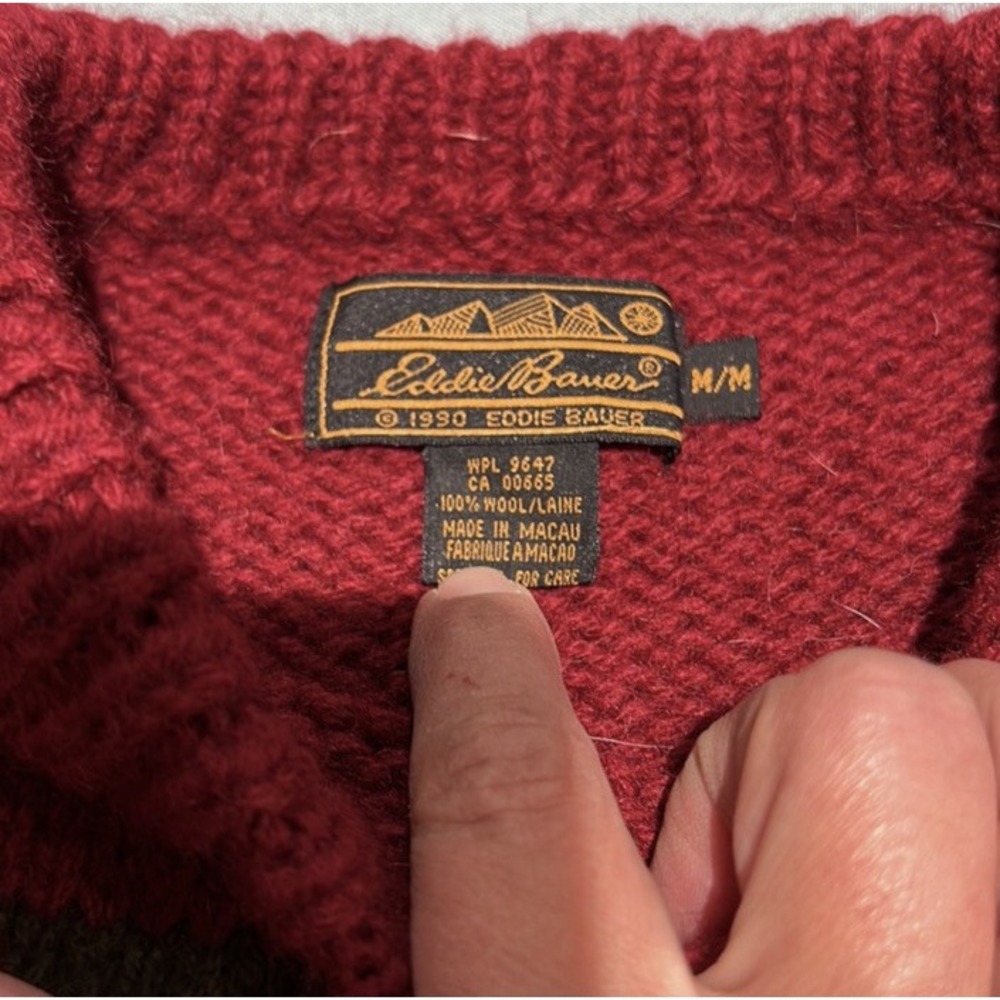 Vintage‎ Eddie Bauer Wool Aztec Pattern Sweater - Picture 6 of 7